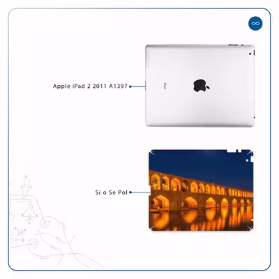 برچسب پوششی ماهوت مدل Si-O-Se-Pol مناسب برای تبلت اپل iPad 2 2011 A1397