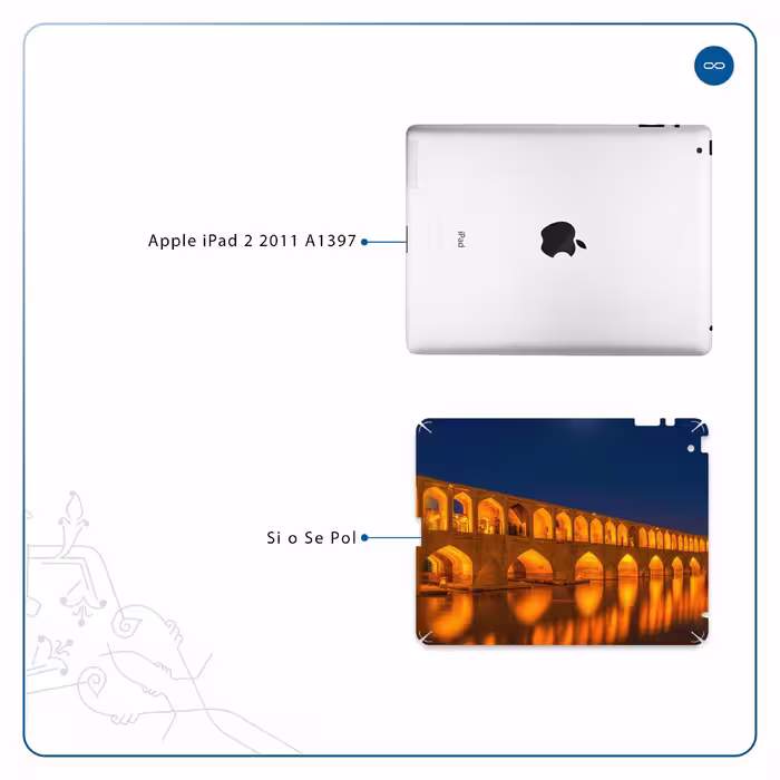 برچسب پوششی ماهوت مدل Si-O-Se-Pol مناسب برای تبلت اپل iPad 2 2011 A1397