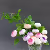 گل مصنوعی مدل سرگل پیونی هلندی بسته سه عددی 