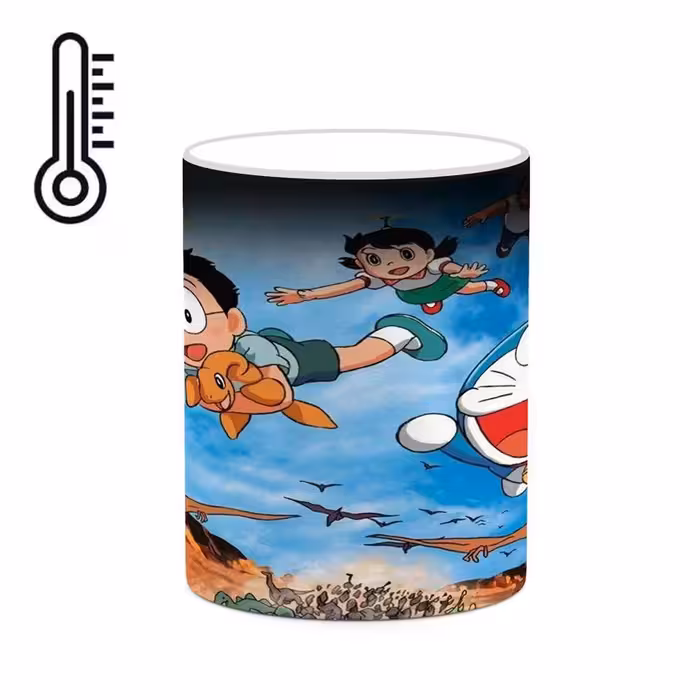 ماگ حرارتی کاکتی طرح کارتون Doraemon مدل mgh22530