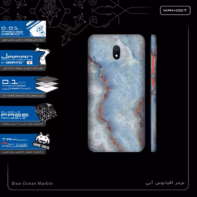 برچسب پوششی ماهوت مدل Blue Ocean Marble-FullSkin مناسب برای گوشی موبایل شیائومی Redmi 8A
