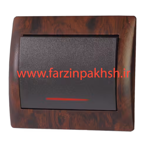 کلید تبدیل توکار دلند مدل آریا چوب ماهاگونی