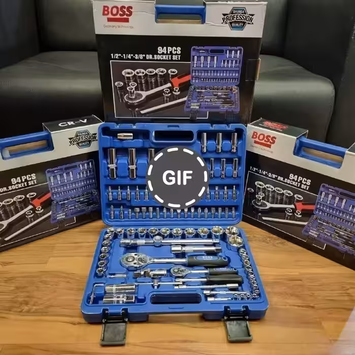 جعبه بکس 94 عددی آبی باس مدل BS-94pcs