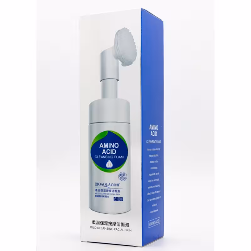 فیس واش فومی براش دار پاک کننده پوست صورت آمینو اسید بیوآکوا BIOAQUA