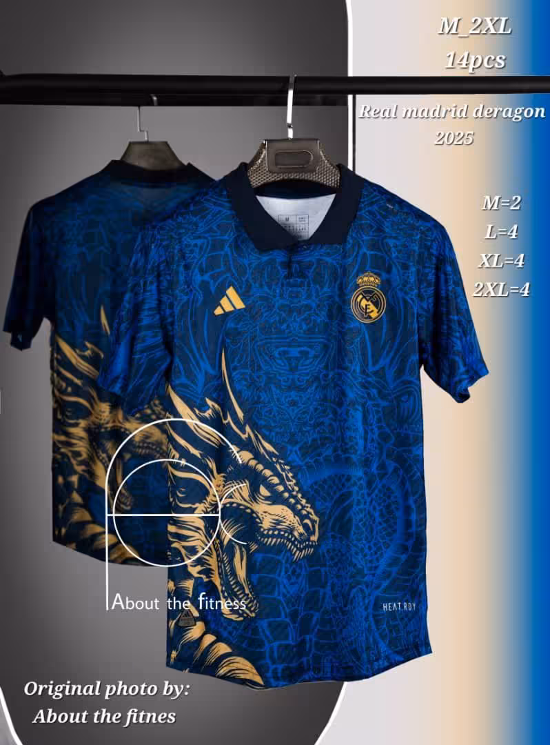 کیت رئال مادرید کانسپت اژدها آبی ورژن پلیر (بازیکن)