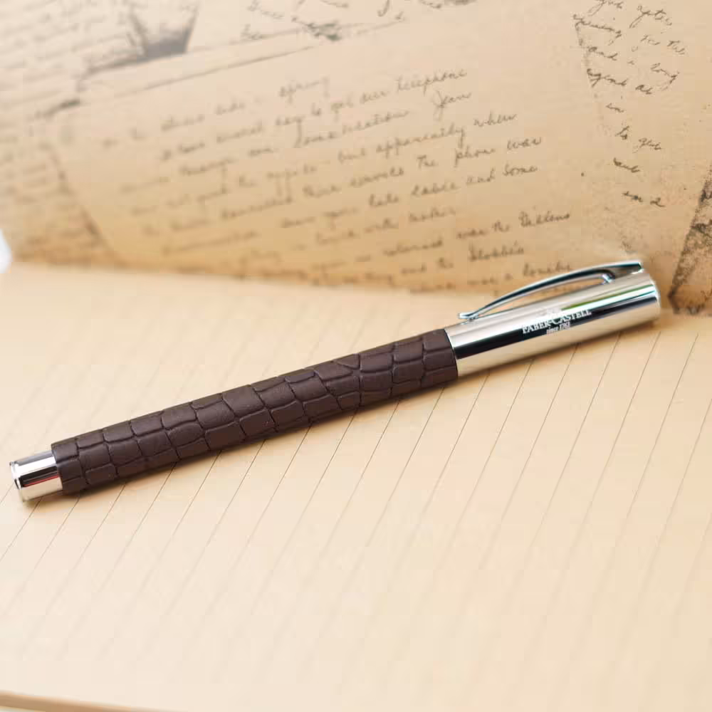 فابرکاستل خودنویس امبیشن سه بعدی کروکودیل 146050 FABER-CASTELL Ambition 3D Croco FP