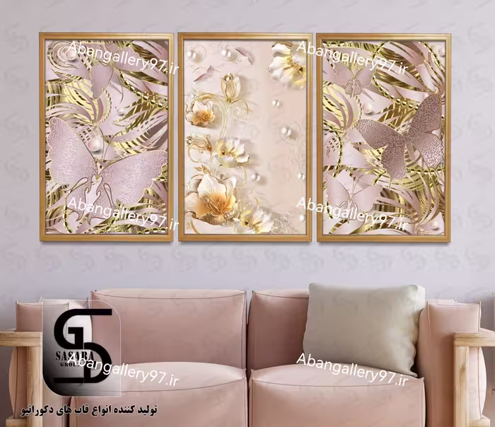 تابلو دکوراتیو سه تکه 60*40 درجه1