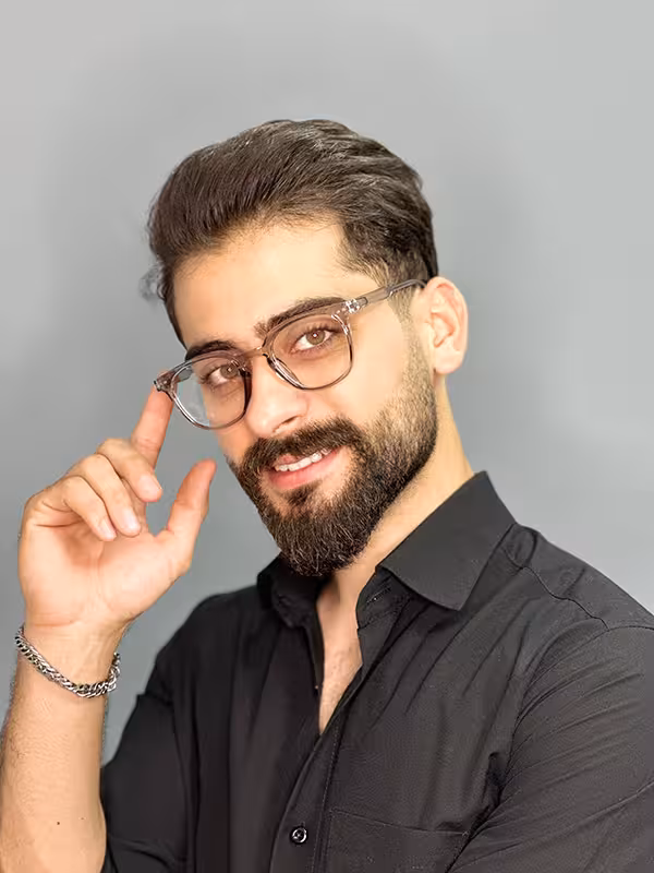 عينک طبی بلوكات مردانه اورجينال كائوچويی فرم طوسی