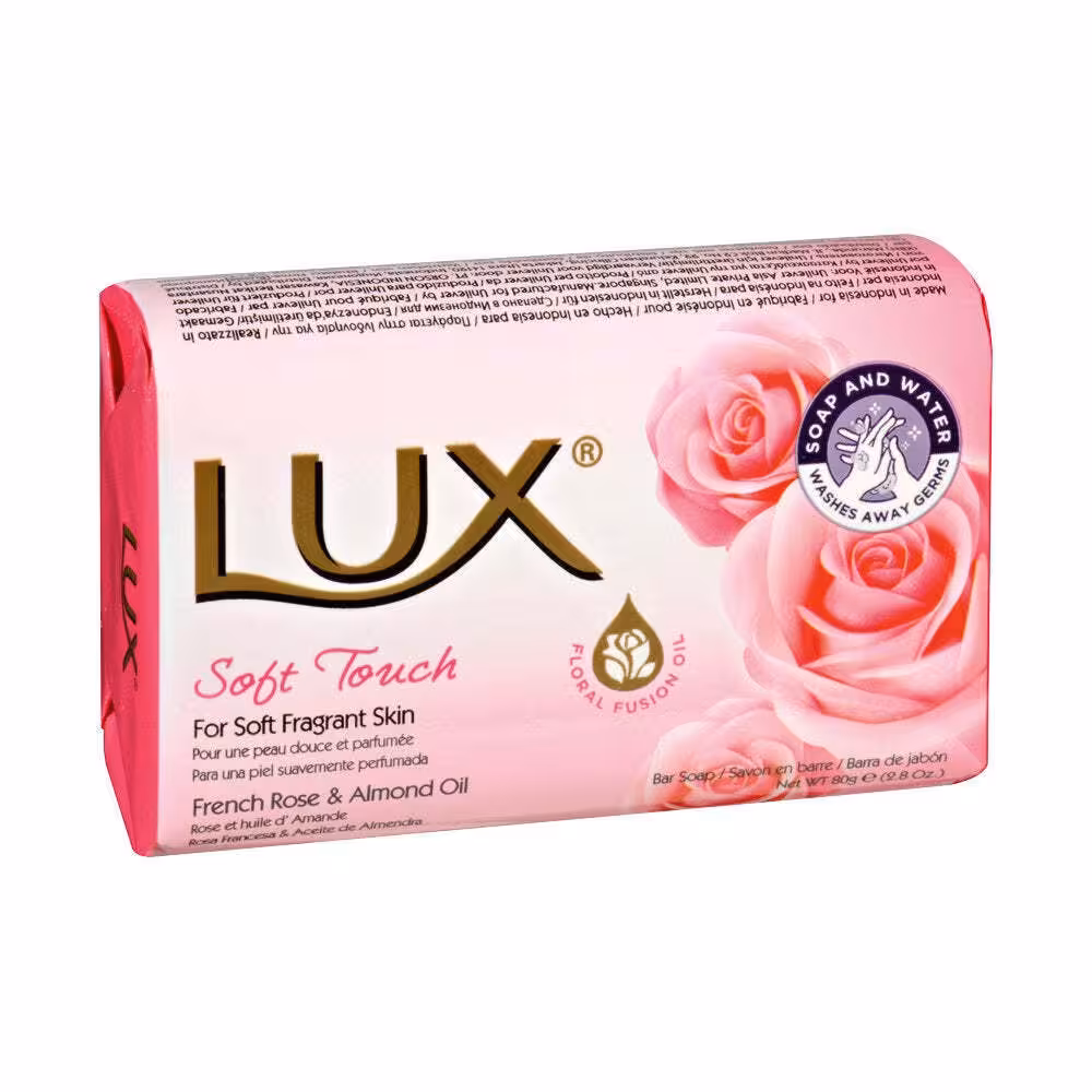 صابون LUX با روغن رز فرانسوی و روغن بادام، 80 گرم (2.8 اونس)
