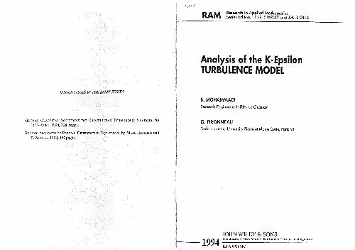 خرید و دانلود نسخه کامل کتاب Analysis of the K-Epsilon Turbulence Model