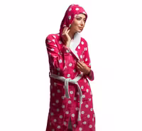 حوله خالدار صورتی سایز XL