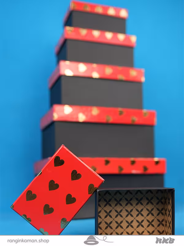 جعبه مستطیل 6 تکه 6-piece rectangular box