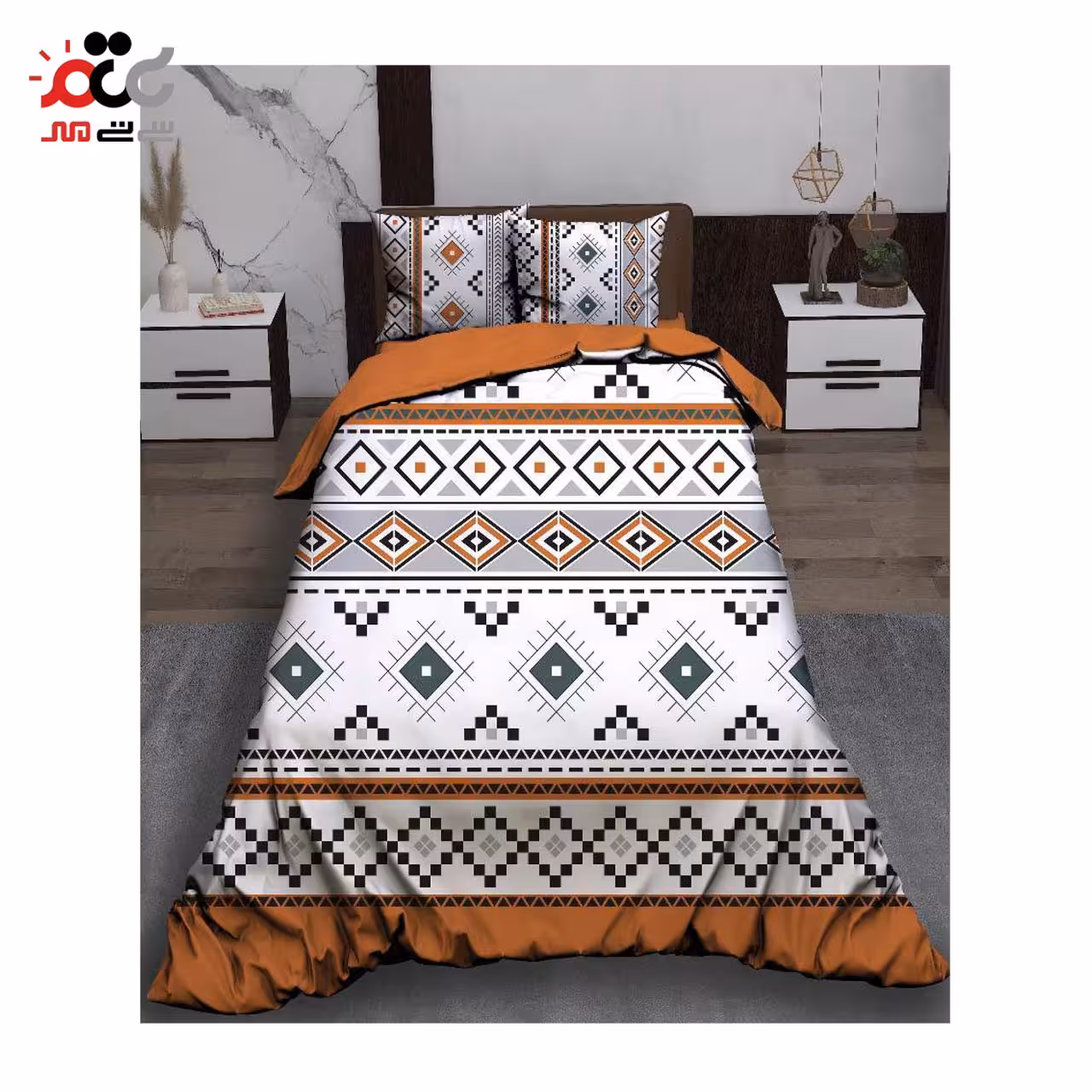 سرویس روتختی یک نفره کارینا مدل سه بعدی 5 تکه کد 1136