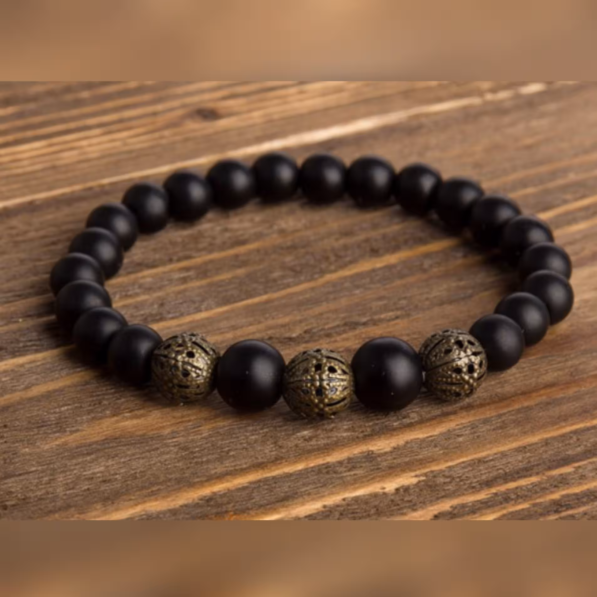 دستبند چوبی و مرواریدی با خرج کار 