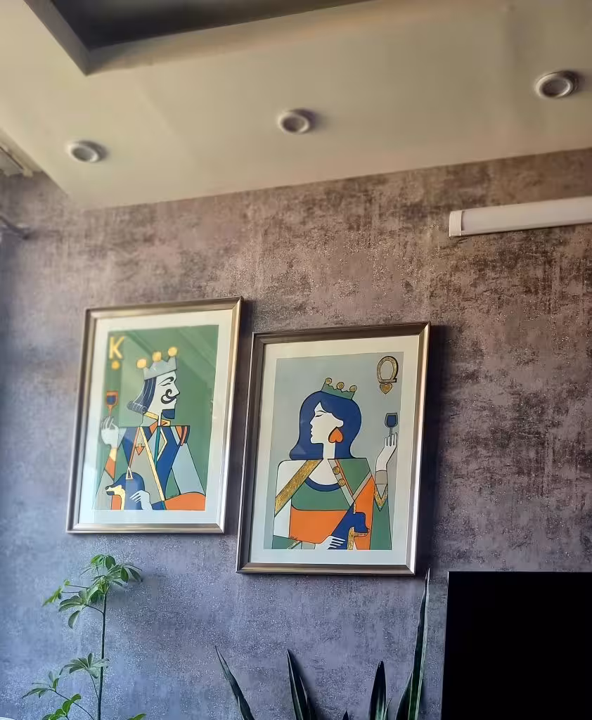 نقاشی دکوراتیو شاه و ملکه