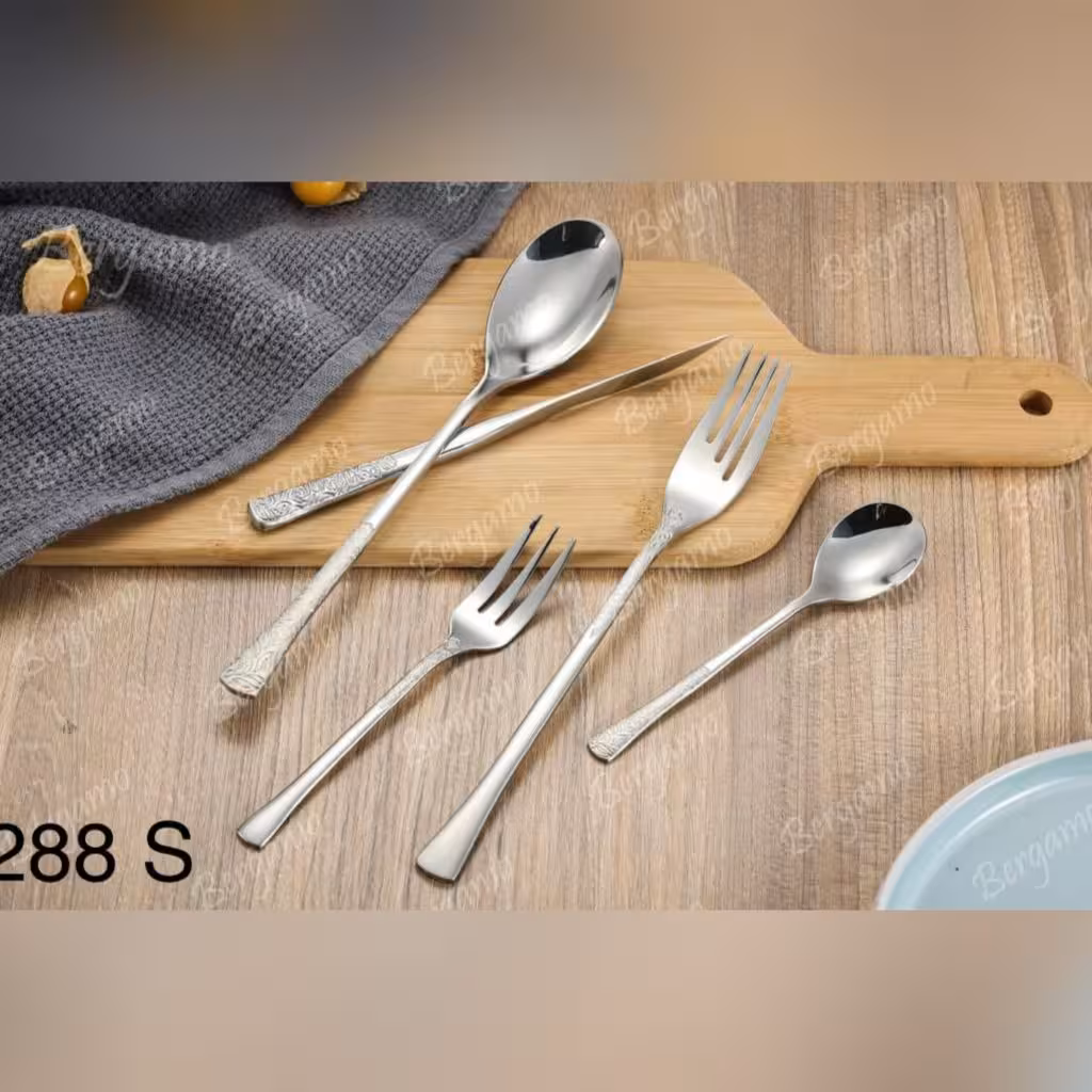 سرویس قاشق چنگال 160 پارچه برگامو مدل 288s