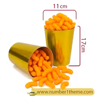 پاپکورن سطلی متالایز طلایی