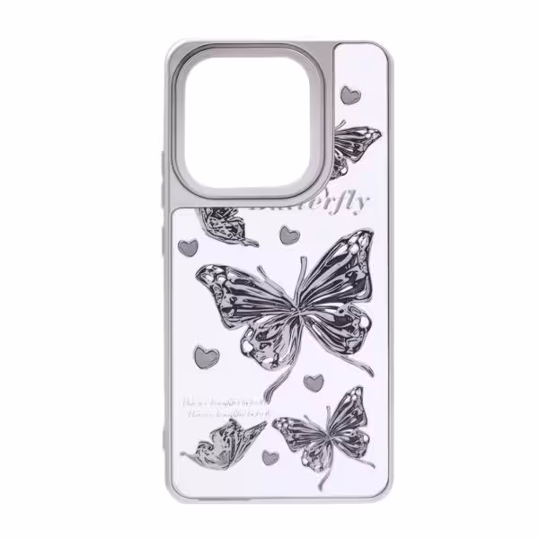 قاب Silver آینه ای طرح دار Xiaomi Redmi Note 14 4G-کد4663