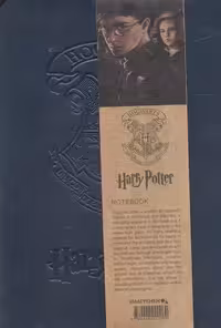 دفتر بی خط هری پاتر (سرمه ای)،(چرم)