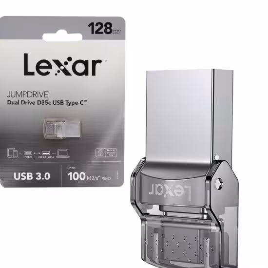 فلش لکسار (LeXar) مدل 128GB JumbDrive D35c OTG C



