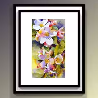 نقاشی آبرنگ طرح گل صبح امید 