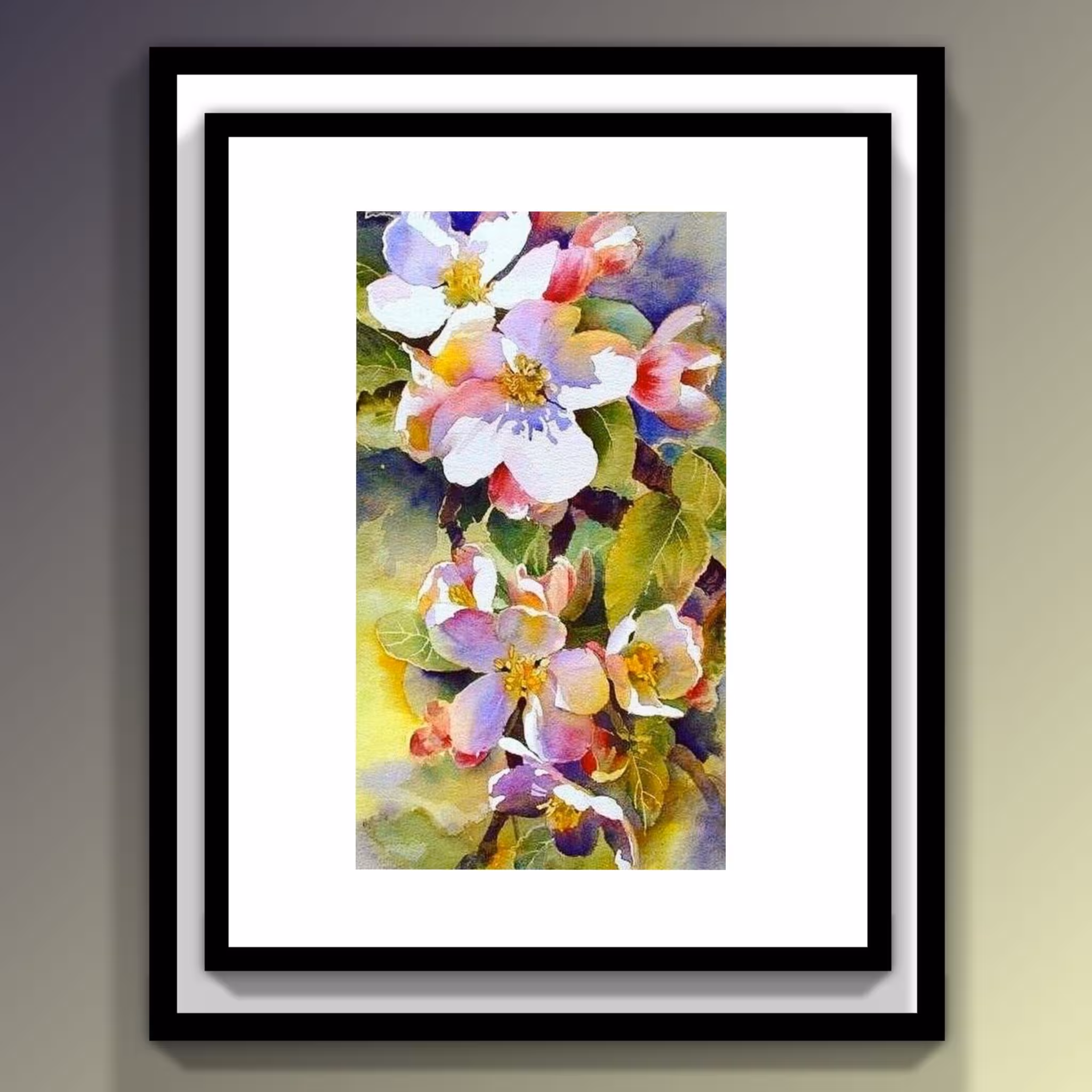 نقاشی آبرنگ طرح گل صبح امید