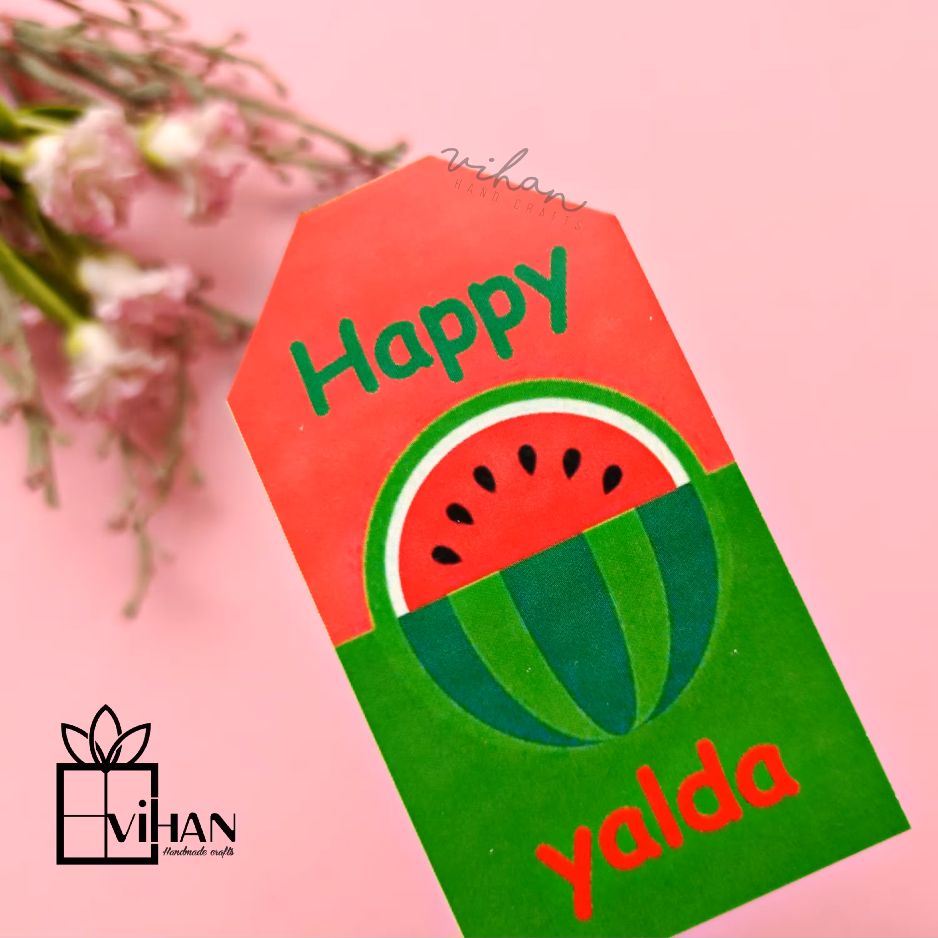 تگ مقوا ئی تزئینی پانچ شده بسته 10 تا ئی طرح یلدا 11