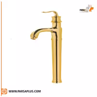 شیر روشویی پایه بلند دوان مدل کاجان طلایی