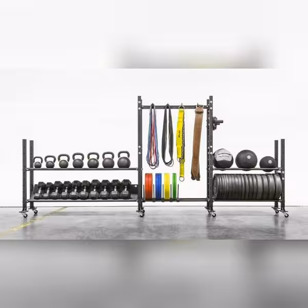 رک تجهیزات و اکسسوری باشگاهی مدل چرخ دار