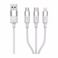 کابل لایتنینگ / تایپ سی / micro-USB سیکنای مدل VO-05 طول 1.2 متر