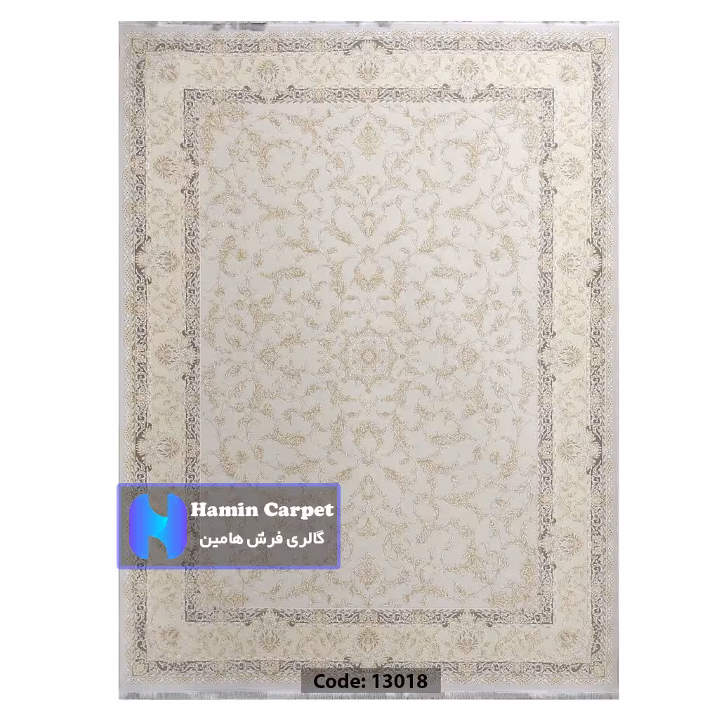 فرش 4 متری 1200 شانه تراکم 3600  نخ اکلریک گل برجسته کد AR13018