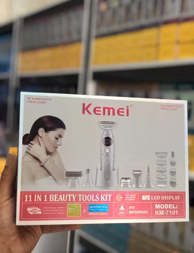 اپیلاتور 11 کاره بانوان کیمی مدل KM-7101، راز زیبایی همه‌جانبه شما!