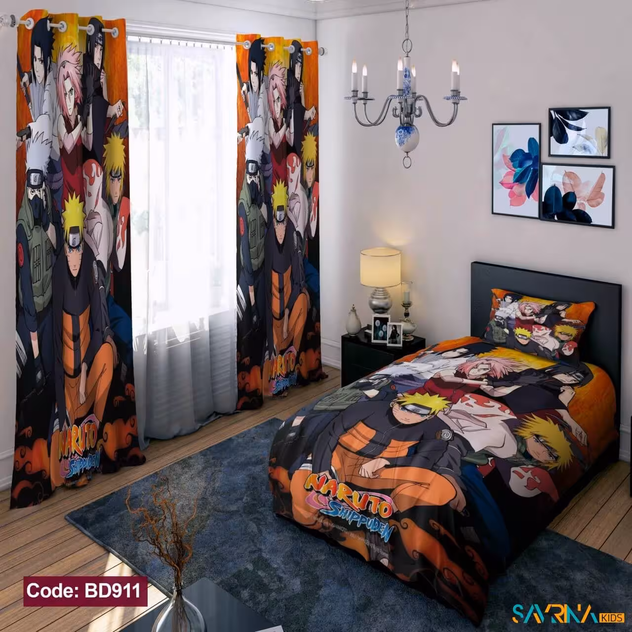 ست اتاق خواب پسرانه طرح انیمه کد BD911