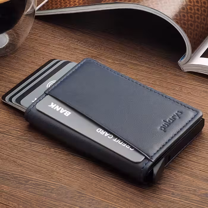 جا کارتی و کیف پول چرم طبیعی پولاریس مدل کانگو PULARYS Kangoo leather wallet