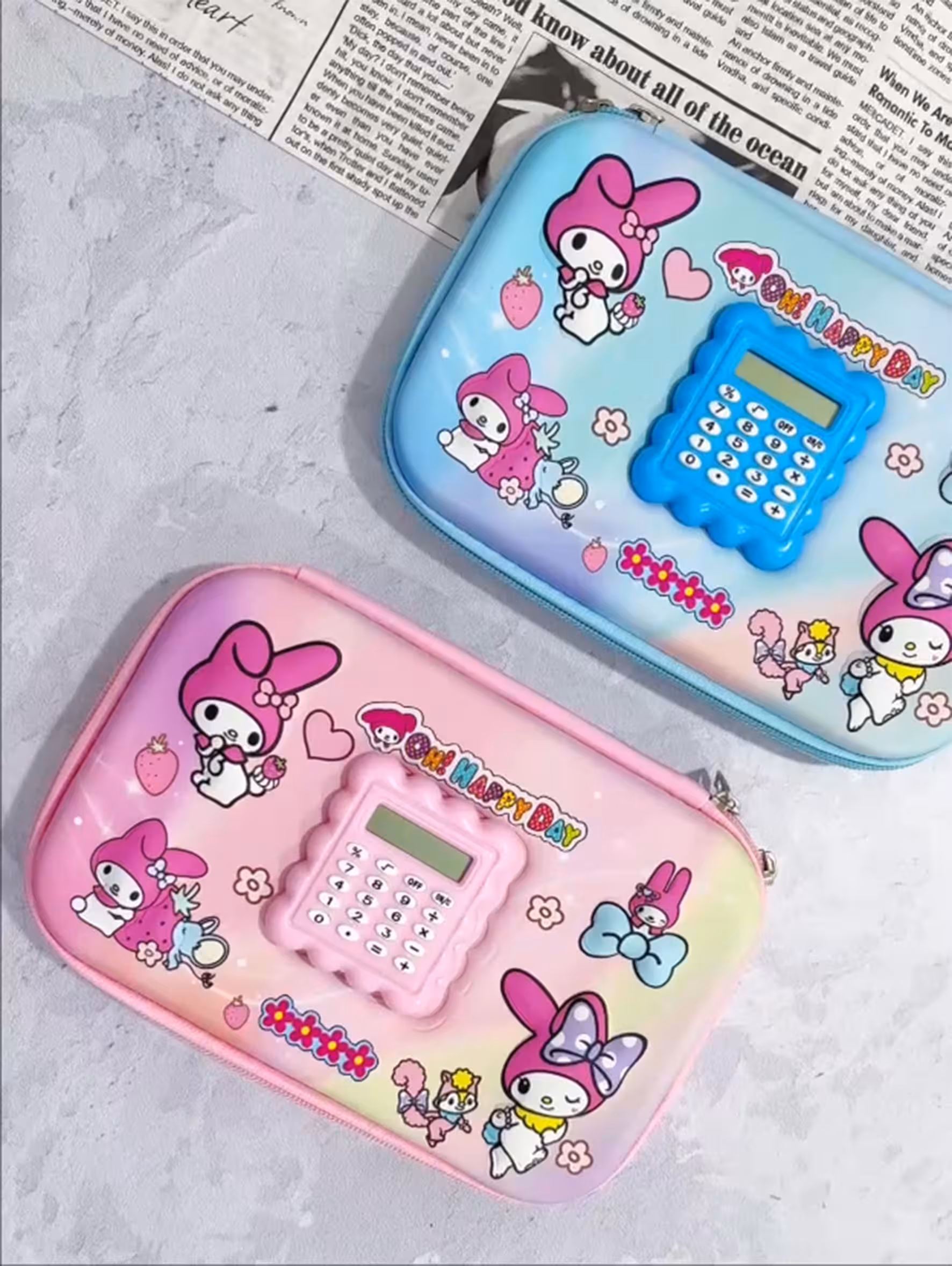 جامدادی کتابی بزرگ ماشین حساب دار طرح ملودی