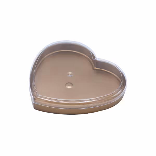 ظرف کریستال قلب کف طلایی