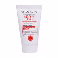 کرم ضد آفتاب ضد لک SPF50 اسکن اسکین 40 میلی لیتر Scan Skin sunscreen SPF50 cream for All skin 40ml