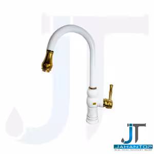 شیر ظرفشویی شاوری سفید طلایی پرنس آریانا