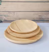 سینی چوبی تیریتی گرد سه عددی بدون دسته S2512