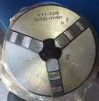 سه نظام دستگاه تراشکاری سایز 125 میلیمتر