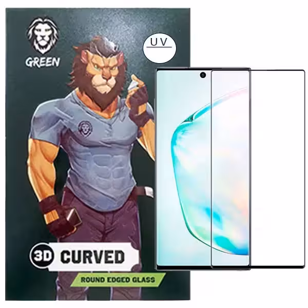 محافظ صفحه نمایش یووی لایت گرین مدل Curved-UV مناسب برای گوشی موبایل سامسونگ Galaxy Note 10 Plus