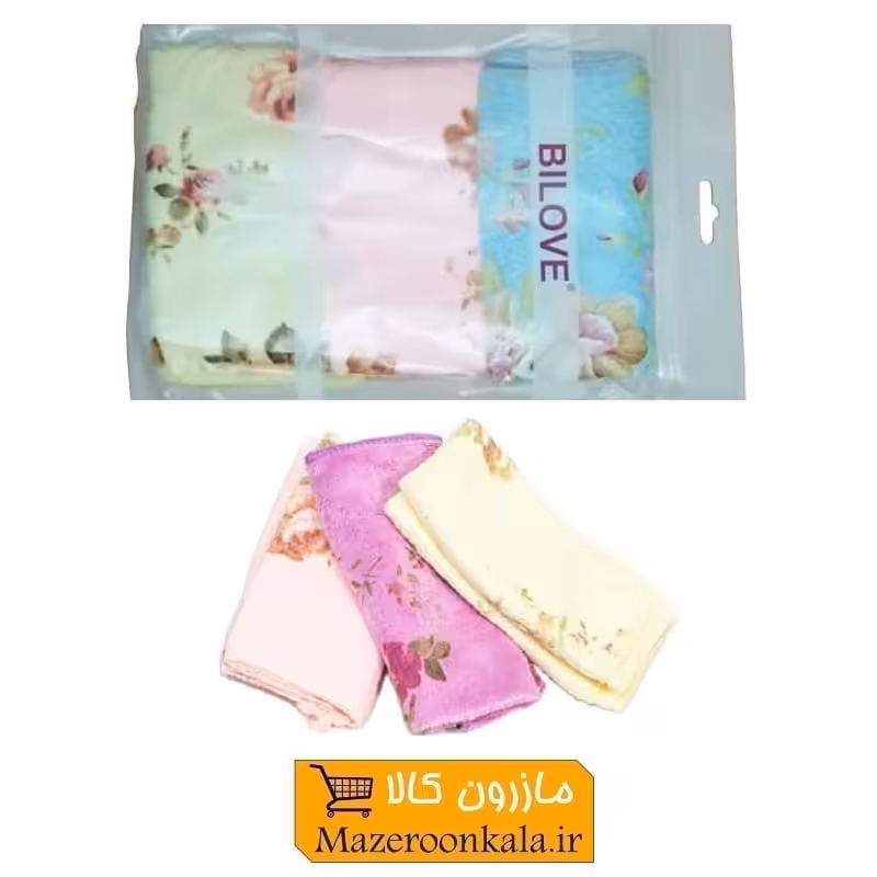 دستمال حوله ای آشپزخانه و نظافت بی لاو Bilove ست 3 عددی HTZ-002