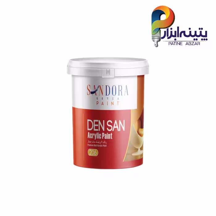 رنگ اکریلیک سفید مات ساندورا (دن سان کد 206) 1 کیلویی