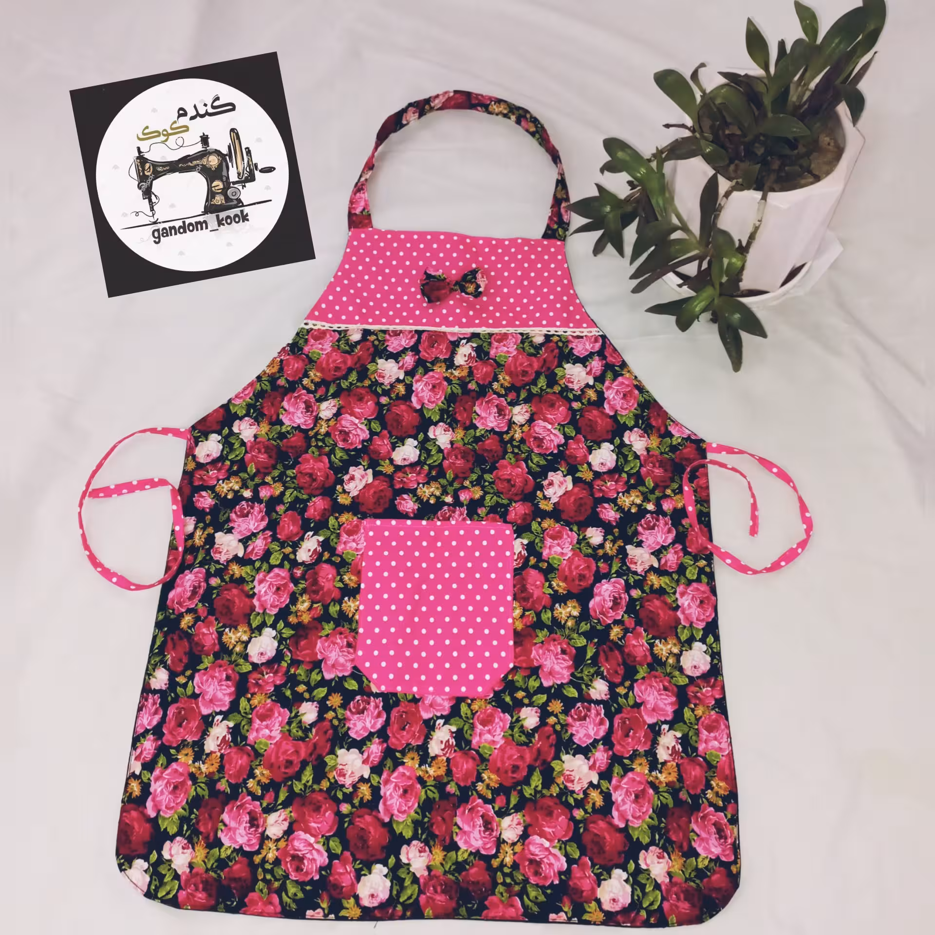 پیشبند آشپزخانه ساده،دولایه (گندم کوک🌾)