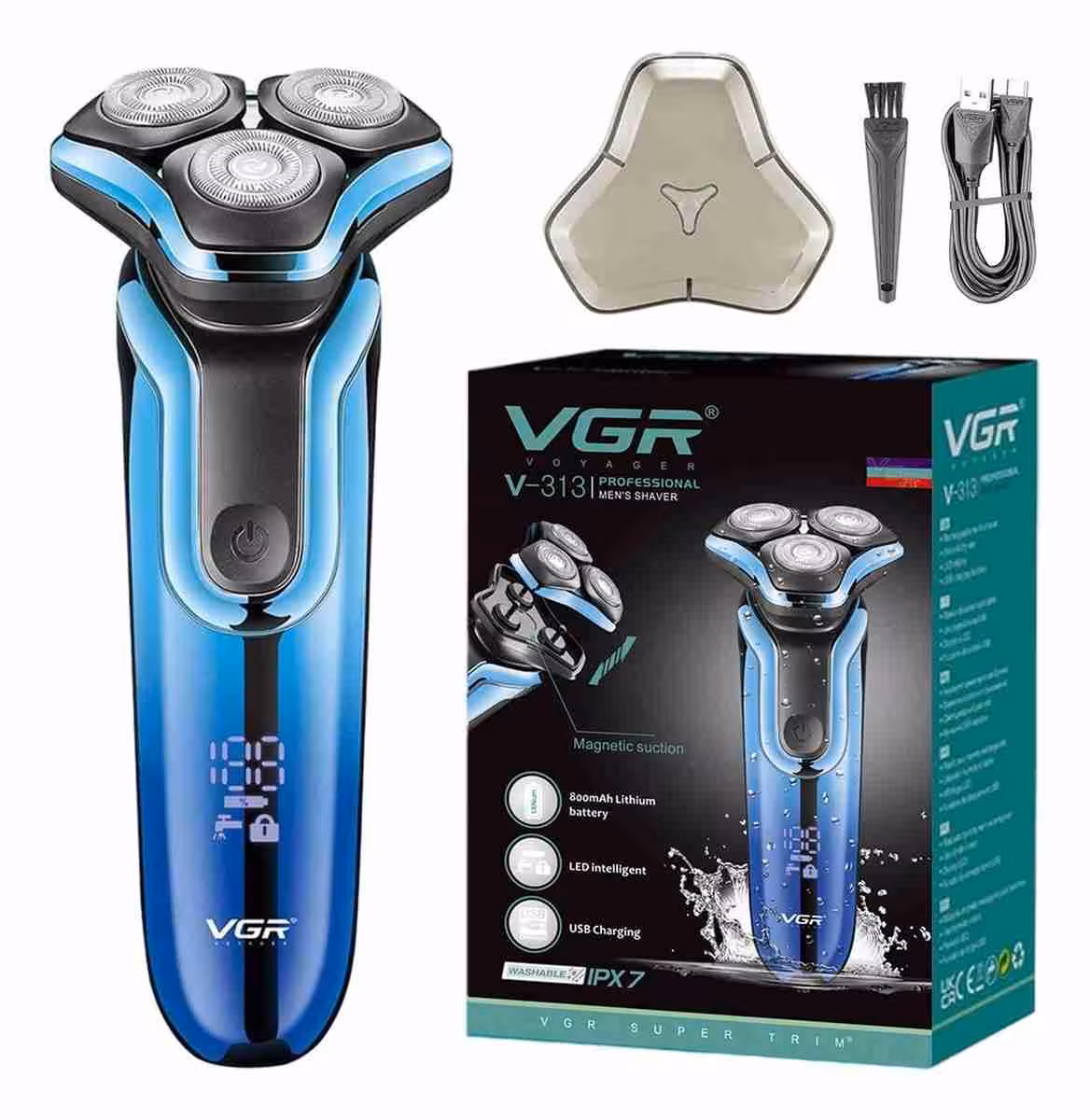 ماشین اصلاح سه تیغ وی جی آر مدل VGR V-313