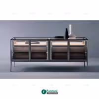 بوفه دکوراتیو فریم لس شیشه مدل Qari فانتونی P207