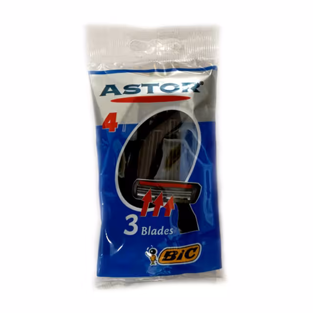 خودتراش سه تیغه بیک مدل Astor بسته 4 عددی