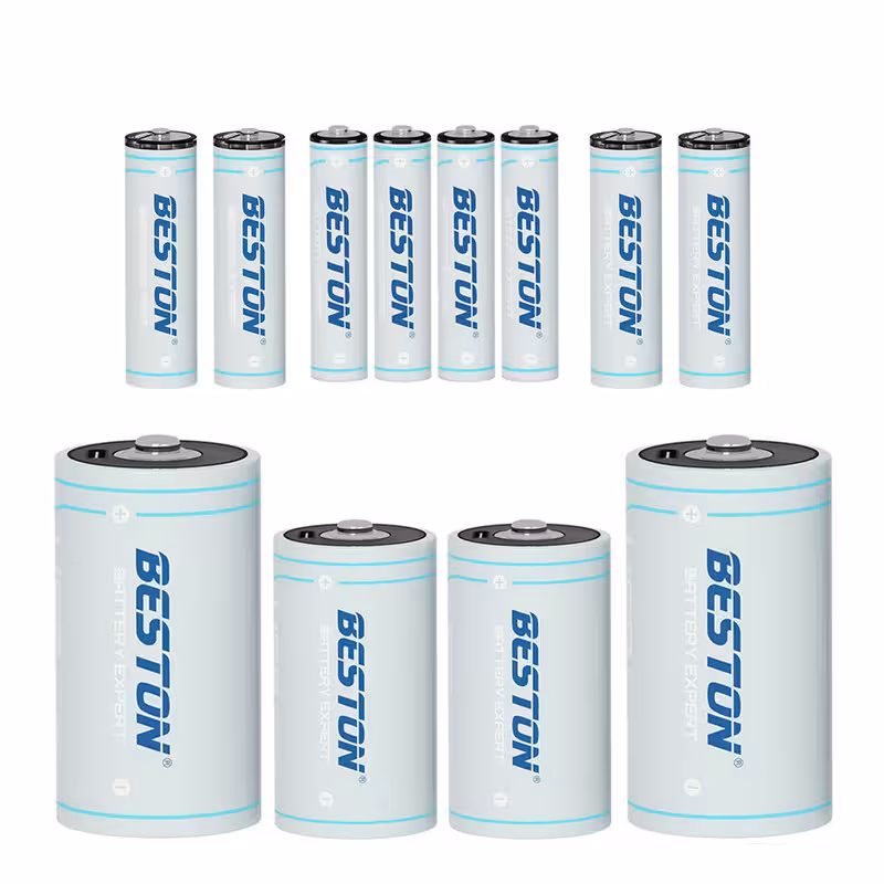 باتری لیتیومی قابل شارژ بستون مدل USB-TYPE LI-ION مجموعه 12 عددی با درگاه شارژ Type-C