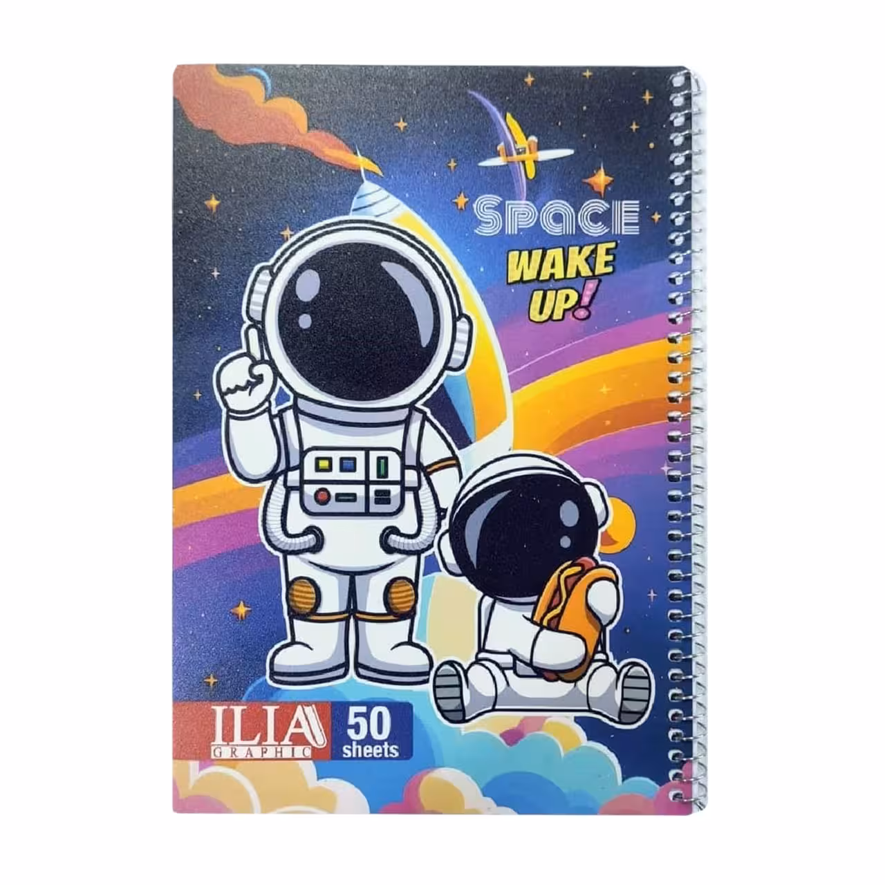 دفتر سیمی ایلیا طرح مرد فضانورد 50 برگ