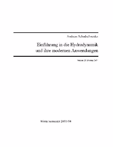 خرید و دانلود نسخه کامل کتاب Hydrodynamik und Anwendungen 001